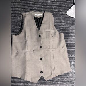 Source Unknown Gray Men's Vest